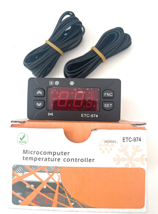 ETC-974 Microcomputer Regolatore di Temperatura del Termostato del Frigorifero Regolatore Termoregolatore NTC Doppio sensore 220V